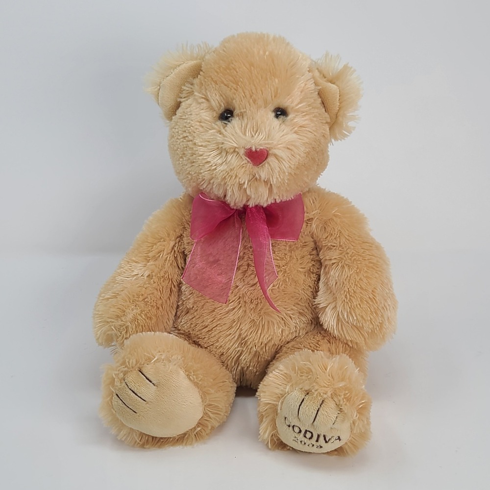 Gund Godiva 2009 Teddy Bear Plush 10 Inch Tan Gold Angel Wings Good